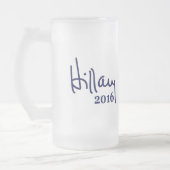 Hillaryunterzeichnung 2016 mattglas bierglas (Links)