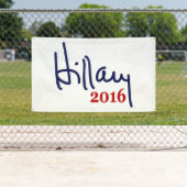 Hillaryunterzeichnungs-Fahne 2016 im Freien Banner (Insitu)