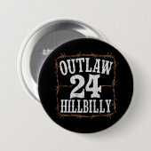 Hillbilly 2024 Western Trump Vance 2024 verbieten Button (Vorne & Hinten)