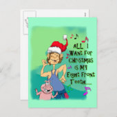 Hillbilly Christmas Card Feiertagspostkarte (Vorne/Hinten)