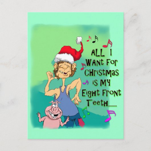 Hillbilly Christmas Card Feiertagspostkarte (Vorderseite)