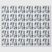 Hillbilly Jug Band Musicians Wrapping Paper Geschenkpapier (Flach)