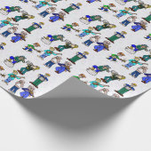 Hillbilly Jug Band Musicians Wrapping Paper Geschenkpapier (Ecke)