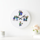 Hillbilly Jug Band Wall Clock Große Wanduhr (Zuhause)
