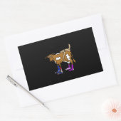 Hillbilly Motorrad lustige Kuh Geschenk für Biker Rechteckiger Aufkleber (Umschlag)