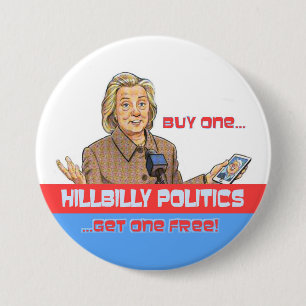 HillBilly-Politik Button