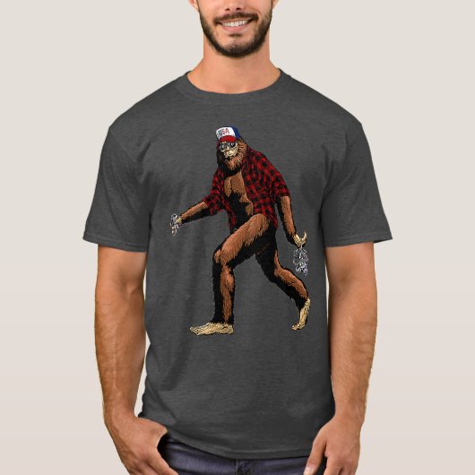 Hillbilly Redneck Patriotic Beer Drinks T-Shirt (Vorderseite)