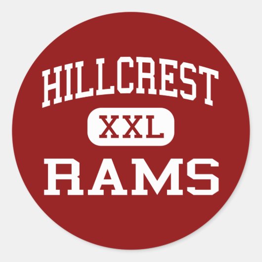 Hillcrest - Rams - High - Simpsonville Runder Aufkleber (Vorderseite)
