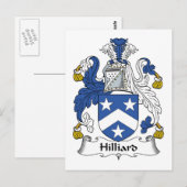 Hilliard Familienwappen Postkarte (Vorne/Hinten)