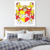 Hillis Familienwappen Leinwanddruck (Insitu (Schlafzimmer))