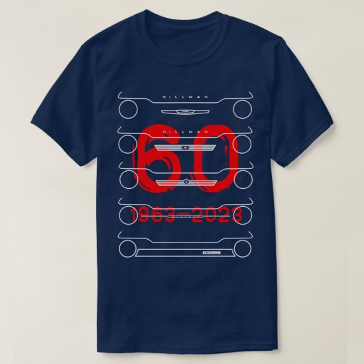 Hillman Imp classic British Evolution white outlin T-Shirt (Design vorne)