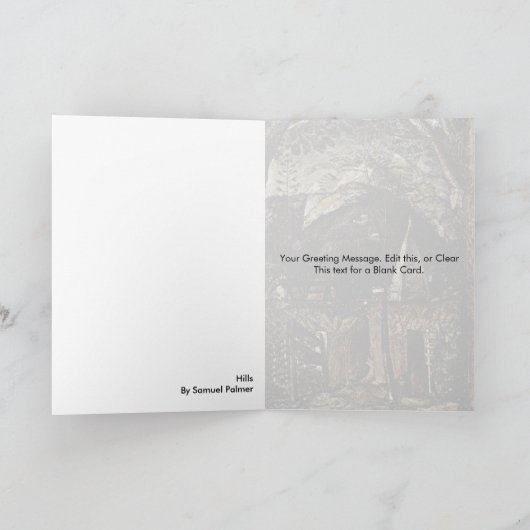 Hills By Samuel Palmer Karte (Innenseite)