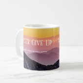 Hills Landschaft Regenbogenfarben Motivation Zitat Kaffeetasse (Vorderseite Links)
