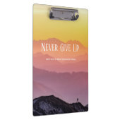 Hills Landschaft Regenbogenfarben Motivation Zitat Klemmbrett (Rechts)