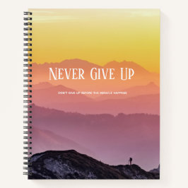 Hills Landschaft Regenbogenfarben Motivation Zitat Notizblock