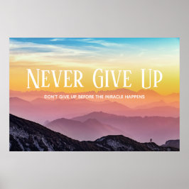 Hills Landschaft Regenbogenfarben Motivation Zitat Poster