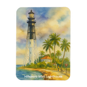 Hillsboro Inlet Lighthouse Flexible Foto Magnet