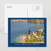 Hillsboro Lighthouse Aerial Postkarte (Vorne/Hinten)