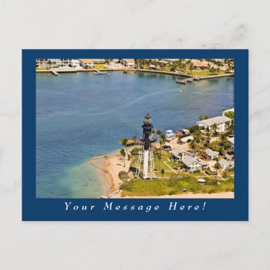 Hillsboro Lighthouse Aerial Postkarte (Vorderseite)