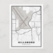 Hillsboro Map Postkarte (Vorderseite)