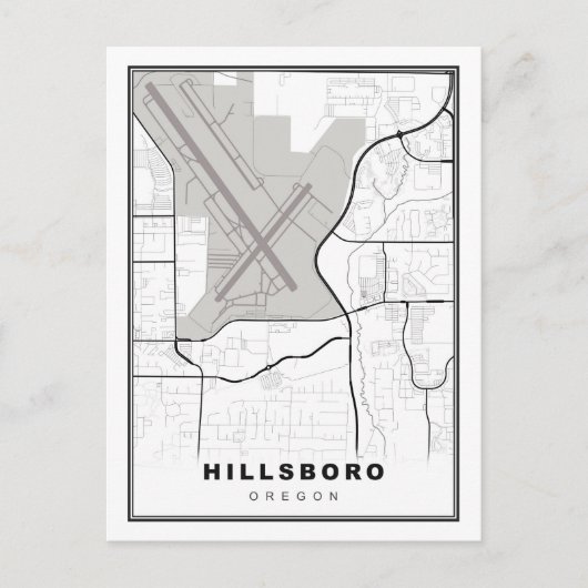 Hillsboro Map Postkarte (Vorderseite)