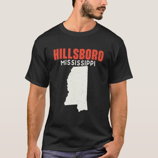 Hillsboro Mississippi USA Staat America Travel Mis T-Shirt (Vorderseite)