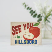 Hillsboro Oregon Apple - Vintage Travel Postkarte (Stehend Vorderseite)