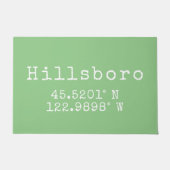 Hillsboro Oregon Latitude Longitude Fußmatte (Vorderseite)