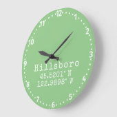 Hillsboro Oregon Latitude Longitude Große Wanduhr (Winkel)