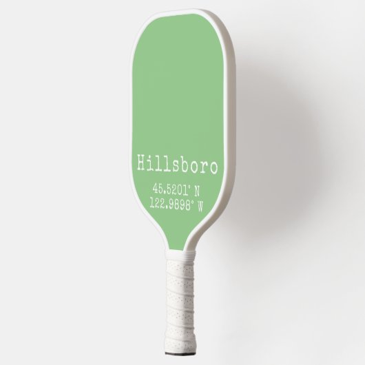 Hillsboro Oregon Latitude Longitude Pickleball Schläger (Links)