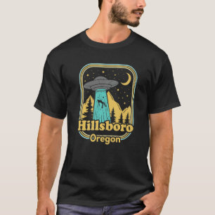 Hillsboro Oregon Ufo Alien 80er Vintag Retro Staat T-Shirt