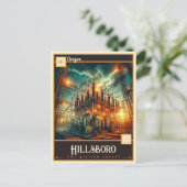 Hillsboro, Oregon | VINTAG Postkarte (Stehend Vorderseite)