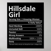 Hillsdale Girl Nj New Jersey Funny City Home Roots Poster (Vorne)