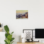 Hillside bei Croisset unter Schnee Poster (Heimbüro)