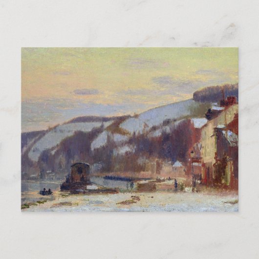Hillside bei Croisset unter Schnee Postkarte (Vorderseite)