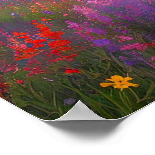 Hillside Blooms Poster (Ecke)