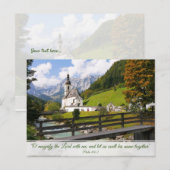 Hillside Church schöne ruhige Szene Custom Text Postkarte (Vorne/Hinten)