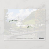 Hillside Church schöne ruhige Szene Custom Text Postkarte (Rückseite)