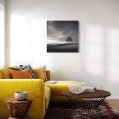 Hillside Landschaft Leinwand, einsamer Baum Leinwanddruck