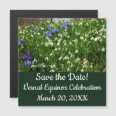 Hillside of Early Spring Flowers Landscape Magnetkarte (Vorne/Hinten)