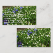 Hillside of Early Spring Flowers Landscape Visitenkarte (Vorne/Hinten)