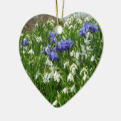 Hillside of Early Spring Flowers Landschaft Keramikornament (Links)