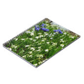 Hillside of Early Spring Flowers Landschaft Notizblock (Linke Seite)