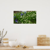 Hillside of Early Spring Flowers Landschaft Poster (Küche)
