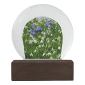 Hillside of Early Spring Flowers Landschaft Schneekugel (Rückseite)