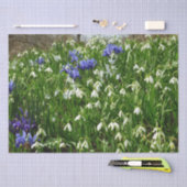 Hillside of Early Spring Flowers Landschaft Seidenpapier (Handwerk)