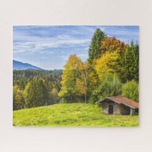 Hillside Shack View Mountains & Forest Puzzle