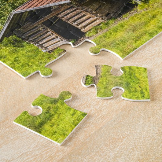 Hillside Shack View Mountains & Forest Puzzle (Seite)