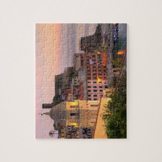 Hillside Stadt Vernazza im Abend, Cinque Puzzle (Vertikal)