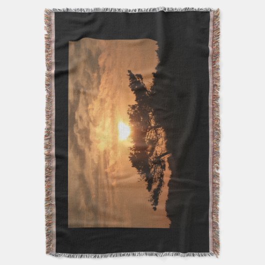 Hillside Sunset Throw Blanket Decke (Vorderseite Vertikal)